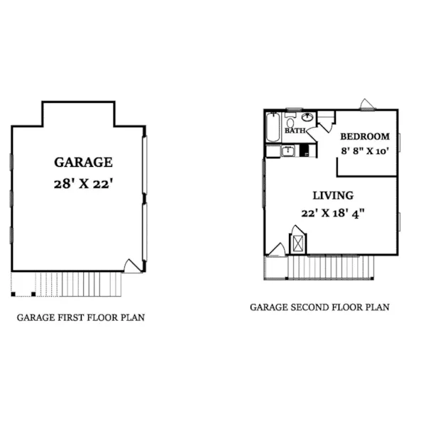 Farmhouse Plan Garage Floor Plan - 024D-0820 - Shop House Plans and More