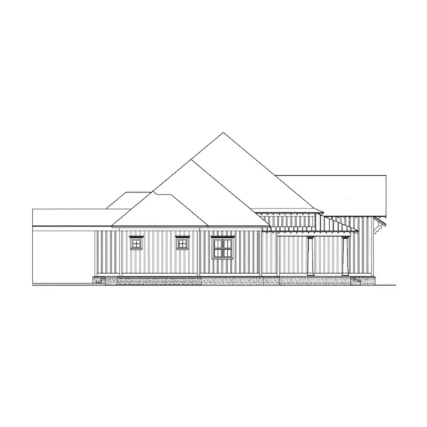 Farmhouse Plan Left Elevation - 024D-0820 - Shop House Plans and More