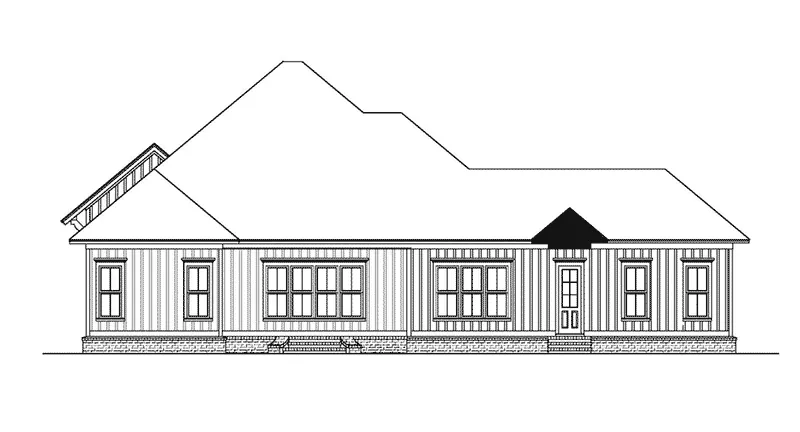 Country French House Plan Rear Elevation - 024D-0820 - Shop House Plans and More