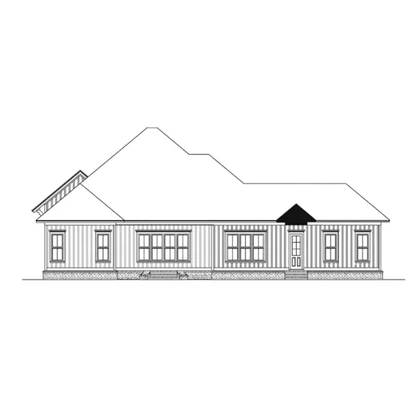 Farmhouse Plan Rear Elevation - 024D-0820 - Shop House Plans and More