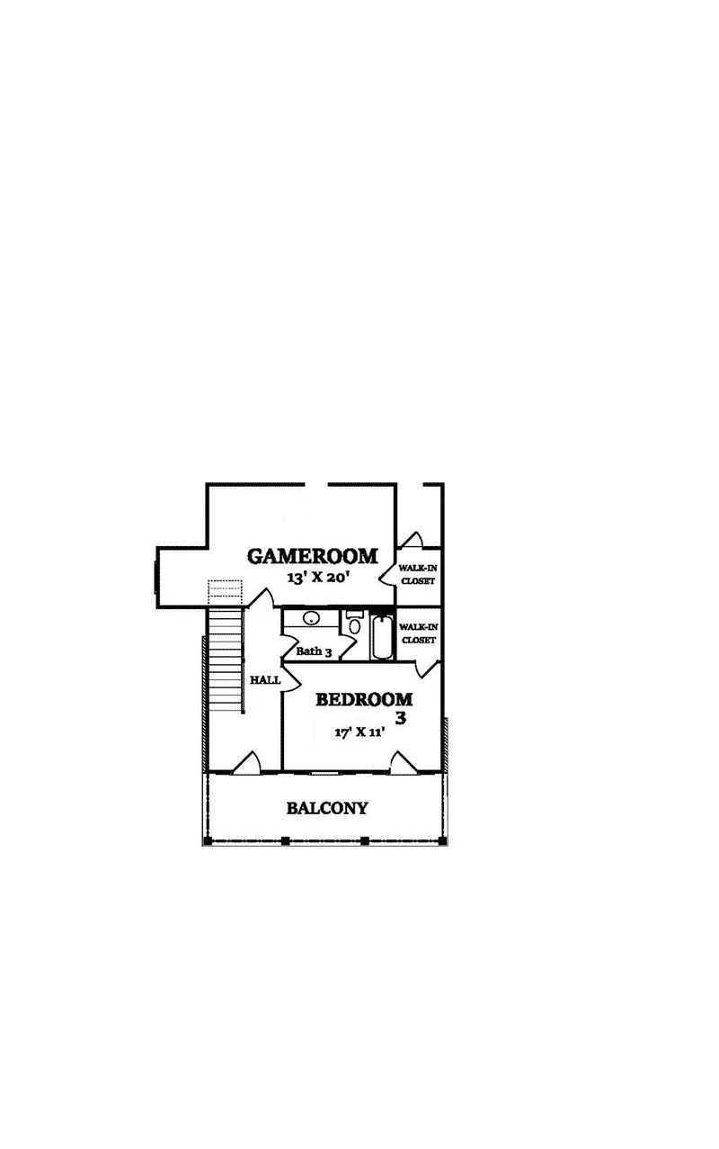 Plantation House Plan Second Floor - Chamberland Southern Home 024D-0821 - Search House Plans and More