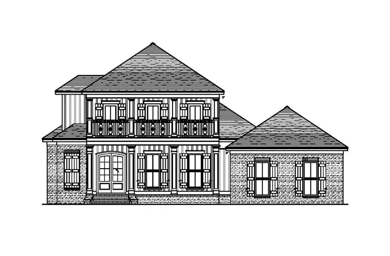 Southern House Plan Front Elevation - Chamberland Southern Home 024D-0821 - Search House Plans and More