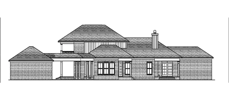 Southern House Plan Right Elevation - Chamberland Southern Home 024D-0821 - Search House Plans and More