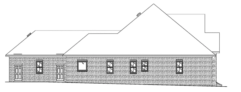 Ranch House Plan Left Elevation - Becker Southern Home 024D-0824 - Search House Plans and More