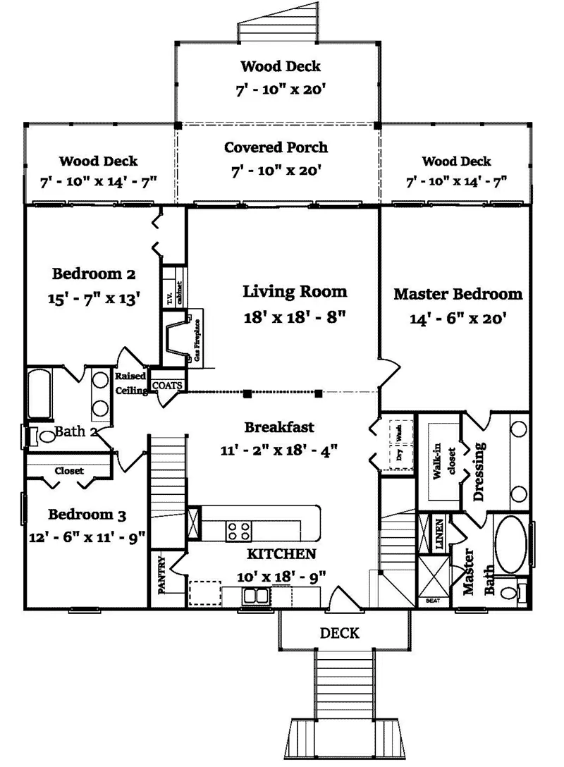 Vacation House Plan First Floor - 024D-0826 - Shop House Plans and More