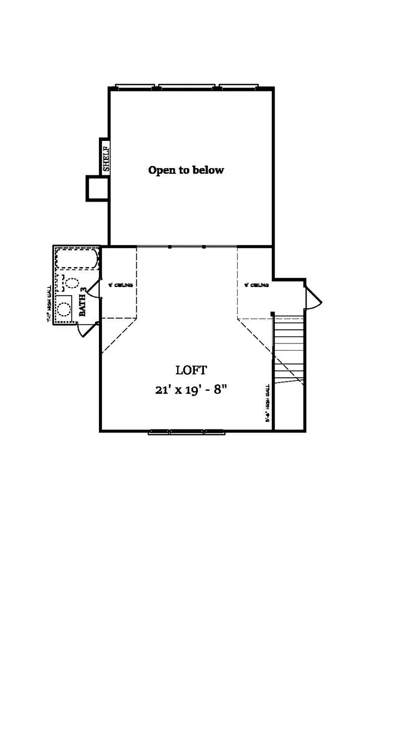 Cabin & Cottage House Plan Second Floor - 024D-0826 - Shop House Plans and More