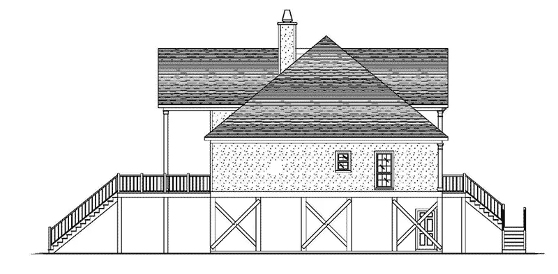 Vacation House Plan Left Elevation - 024D-0826 - Shop House Plans and More