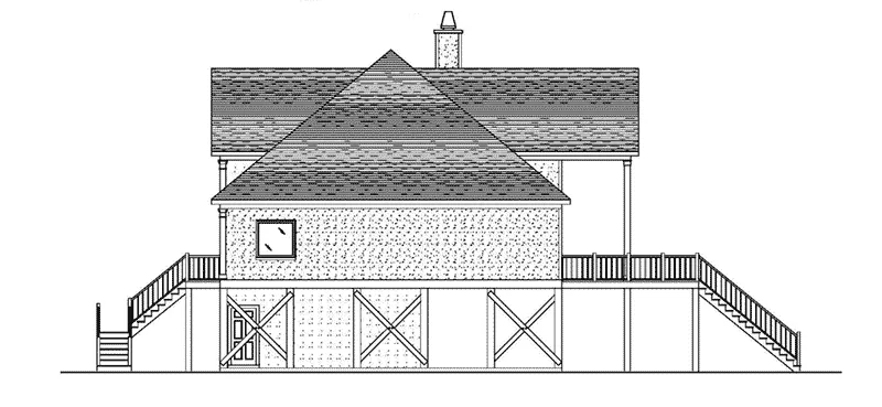Cabin & Cottage House Plan Right Elevation - 024D-0826 - Shop House Plans and More