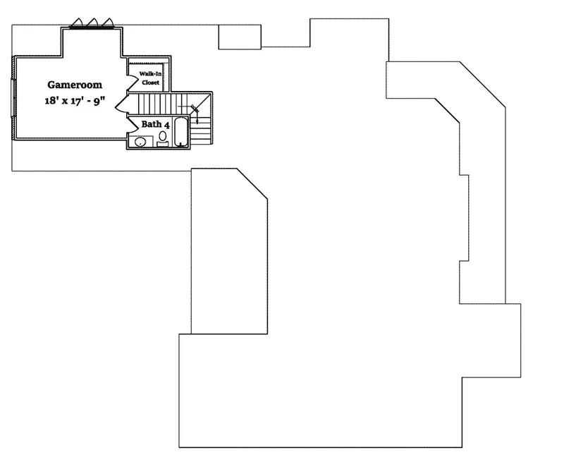 Ranch House Plan Second Floor - 024D-0828 - Shop House Plans and More