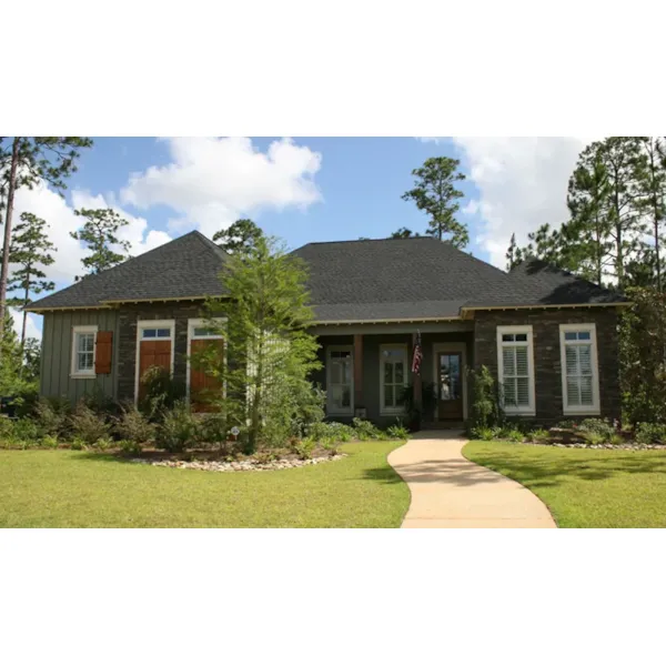 Traditional House Plan Front of Home - Kendall Point Southern Home 024D-0829 - Shop House Plans and More