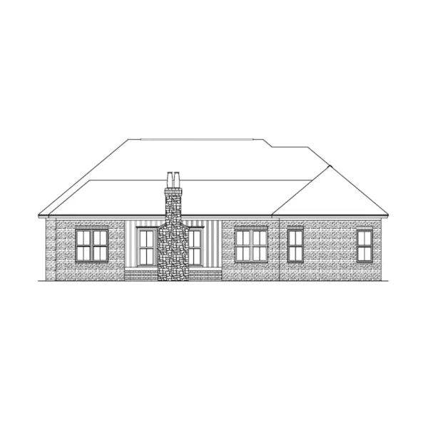 Traditional House Plan Rear Elevation - Kendall Point Southern Home 024D-0829 - Shop House Plans and More