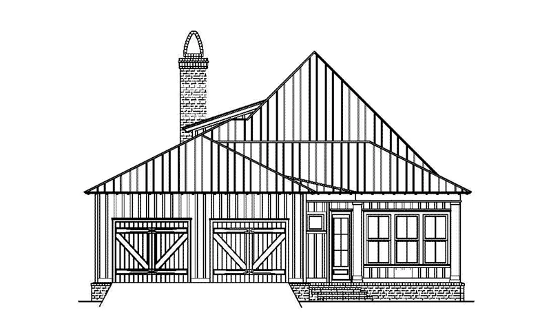 Tudor House Plan Rear Elevation - 024D-0832 - Shop House Plans and More
