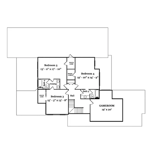 Southern House Plan Second Floor - Simpson Hollow Luxury Home 024D-0833 - Shop House Plans and More