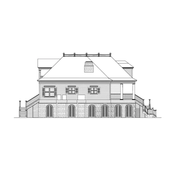 Cabin & Cottage House Plan Left Elevation - Sunrise Hill Coastal Home 024D-0835 - Shop House Plans and More