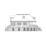 Cabin & Cottage House Plan Left Elevation - Sunrise Hill Coastal Home 024D-0835 - Shop House Plans and More