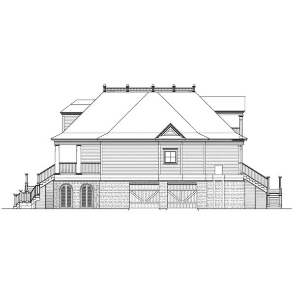 Cabin & Cottage House Plan Right Elevation - Sunrise Hill Coastal Home 024D-0835 - Shop House Plans and More