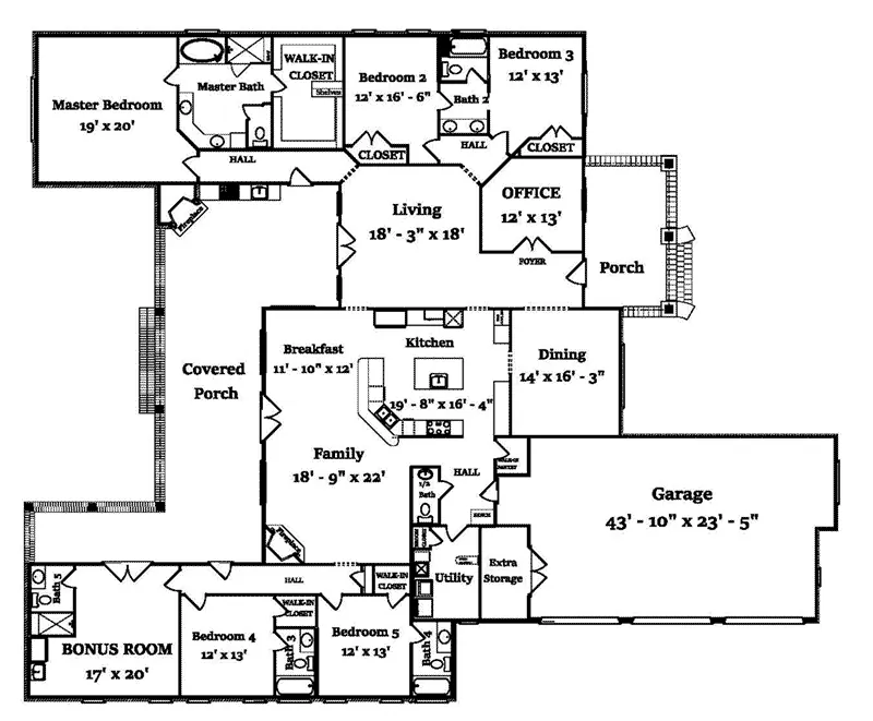 Country House Plan First Floor - 024D-0837 - Shop House Plans and More