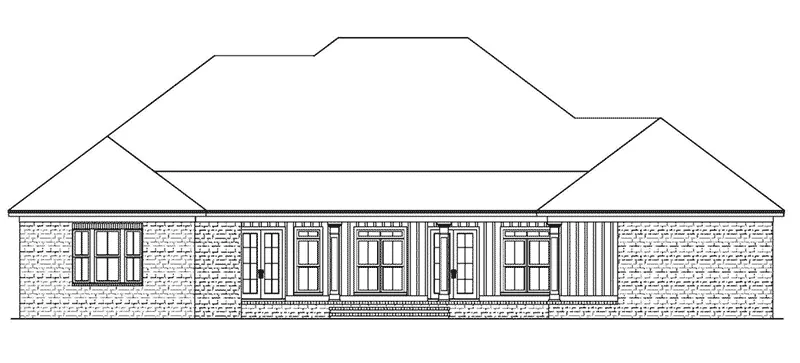 Country House Plan Rear Elevation - 024D-0837 - Shop House Plans and More