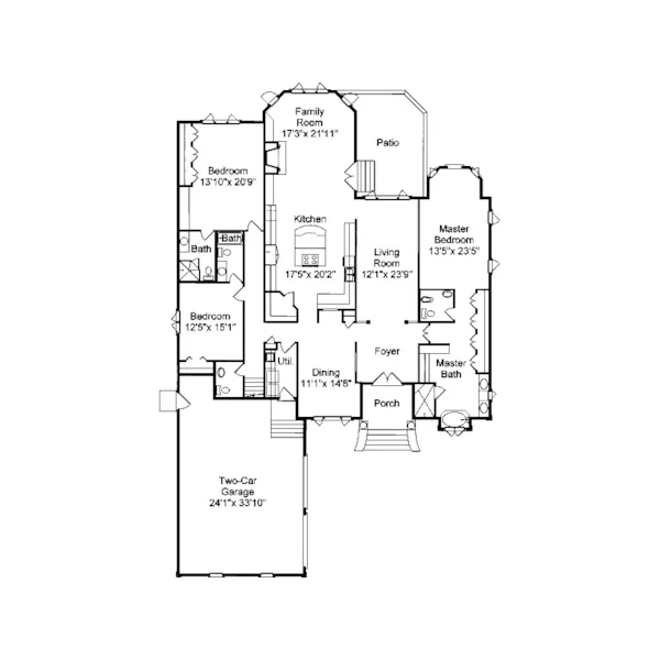 Traditional House Plan First Floor - Haversburg Luxury Home 024S-0002 - Search House Plans and More