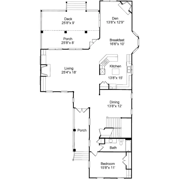 Luxury House Plan First Floor - Donelson Plantation-Style Home 024S-0009 - Search House Plans and More