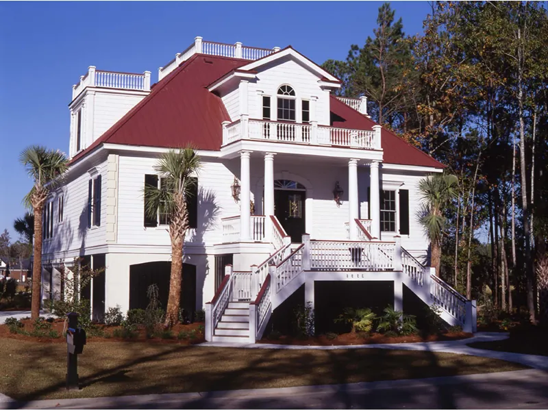 Victorian House Plan Front Photo 04 - Gulfview Lowcountry Home 024S-0010 - Search House Plans and More