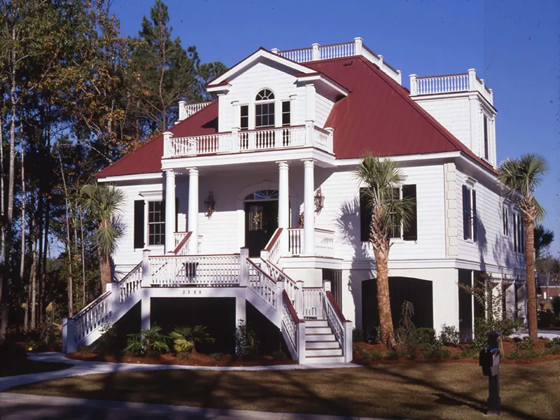 Victorian House Plan Front Photo 08 - Gulfview Lowcountry Home 024S-0010 - Search House Plans and More