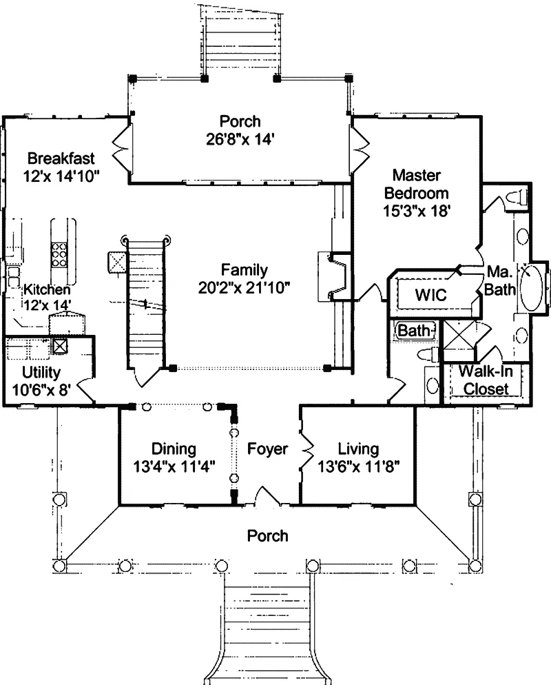 Luxury House Plan First Floor - Westshore Southern Luxury Home 024S-0012 - Shop House Plans and More