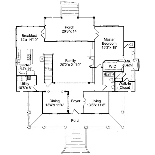 Luxury House Plan First Floor - Westshore Southern Luxury Home 024S-0012 - Shop House Plans and More