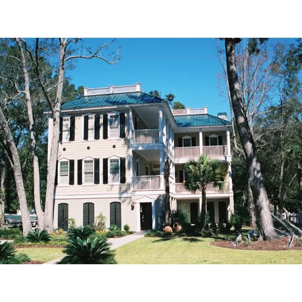 Two-Story Raised Plantation Home With Multiple Level Wrap-Around Porches