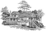 Sunbelt House Plan Front Image of House - East Pier Southern Luxury Home 024S-0016 - Search House Plans and More