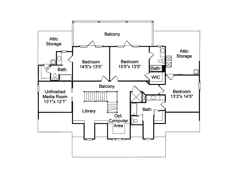 Luxury House Plan Second Floor - Bellemeade Plantation Home 024S-0017 - Search House Plans and More