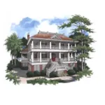 Two-Story Raised Lowcountry Home With Two Covered Wrap-Around Porches