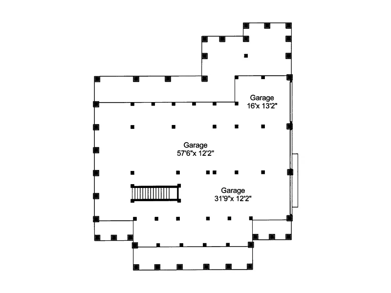 Southern House Plan Garage Floor Plan - Low Country Home Plans | Southern Low Country House Plans