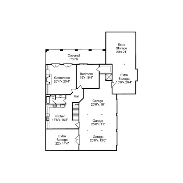 Lowcountry House Plan Lower Level Floor - Sheffield Point Southern Home 024S-0020 - Shop House Plans and More