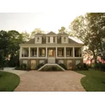 Raised Lowcountry Style Home With Covered Front Porch