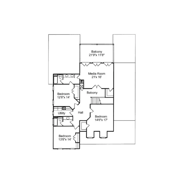 Traditional House Plan Second Floor - Burkitt Raised Luxury Home 024S-0022 - Search House Plans and More