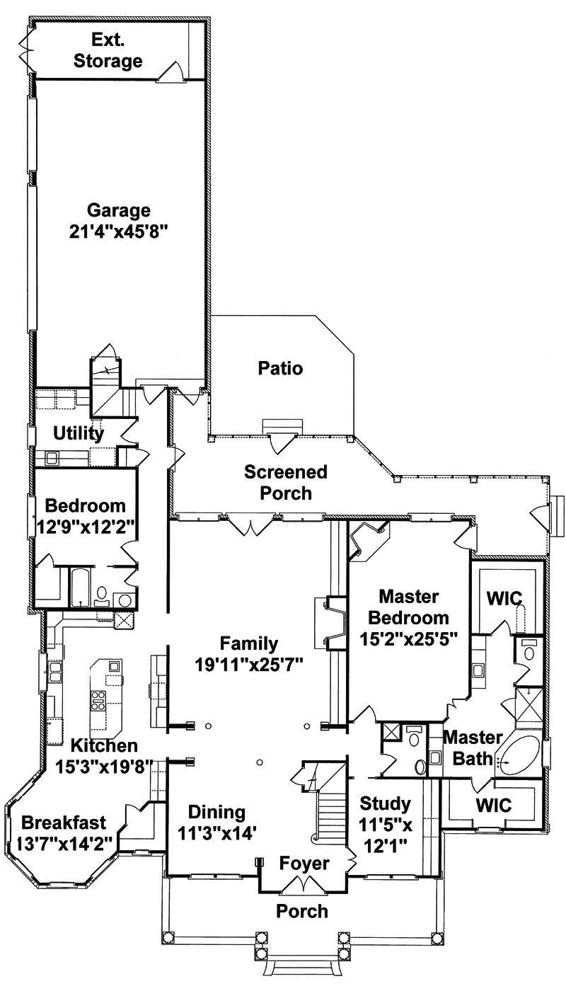 Georgian House Plan First Floor - Prentiss Manor Colonial Home 024S-0023 - Shop House Plans and More