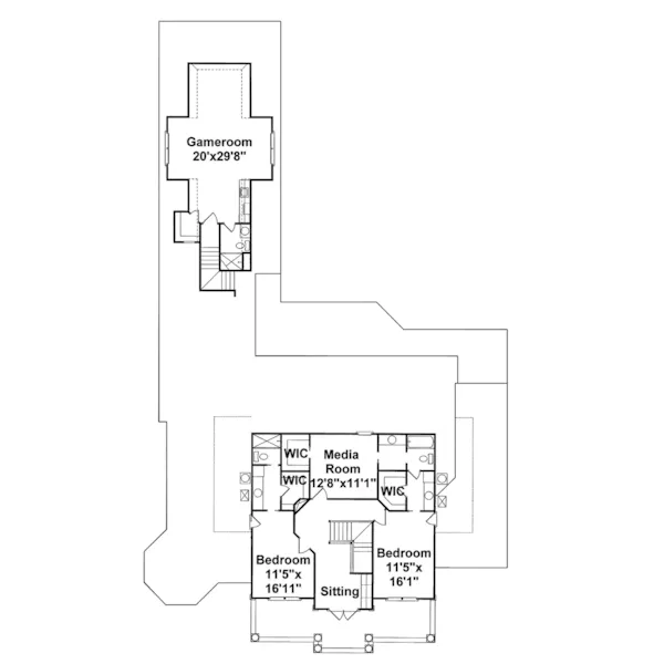 Southern Plantation House Plan Second Floor - Prentiss Manor Colonial Home 024S-0023 - Shop House Plans and More