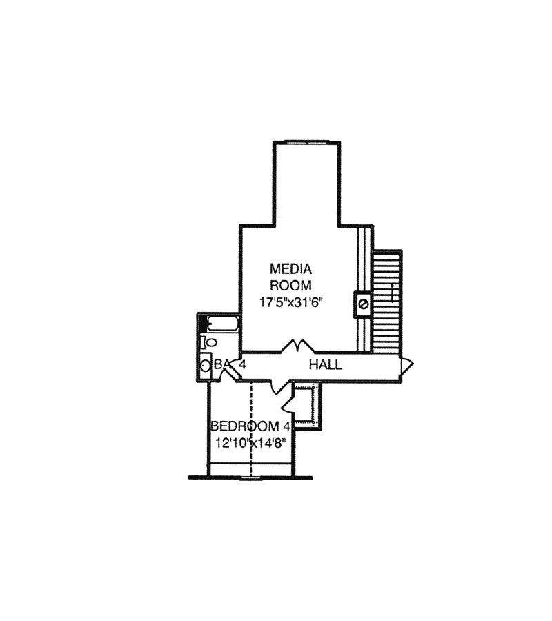 Southern House Plan Second Floor - Briley Southern Craftsman Home 024S-0025 - Search House Plans and More