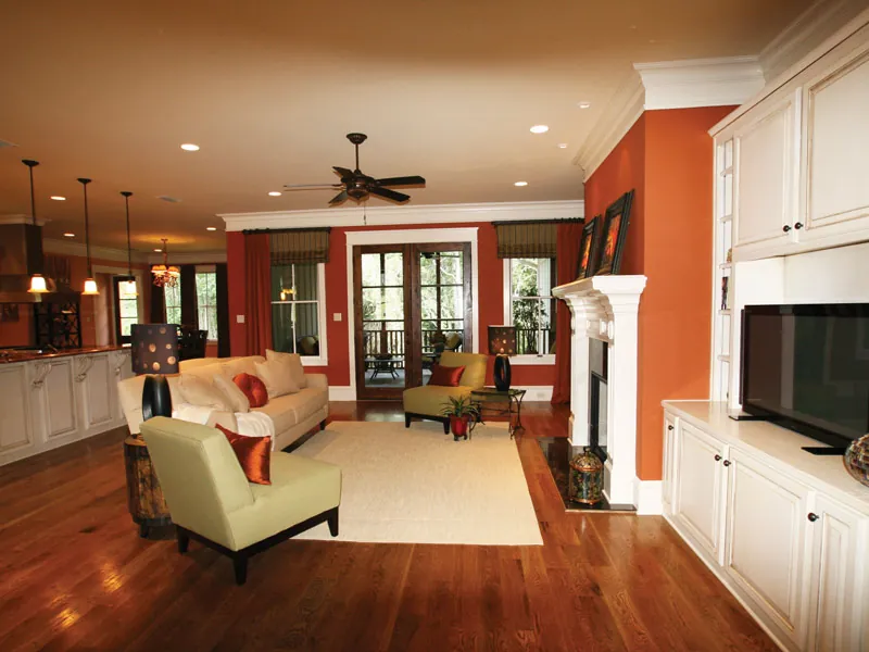 Southern House Plan Living Room Photo 07 - Briley Southern Craftsman Home 024S-0025 - Search House Plans and More