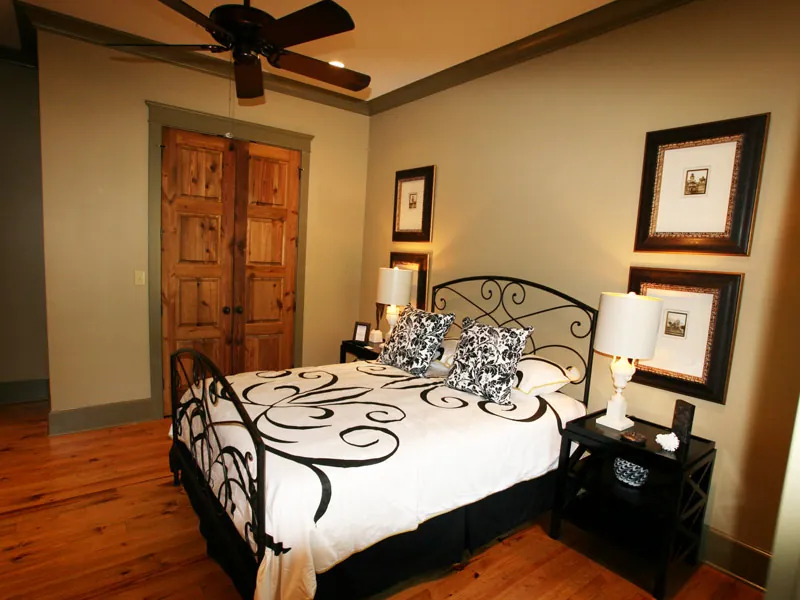 Vacation House Plan Bedroom Photo 01 - Dickerson Creek Rustic Home 024S-0026 - Search House Plans and More