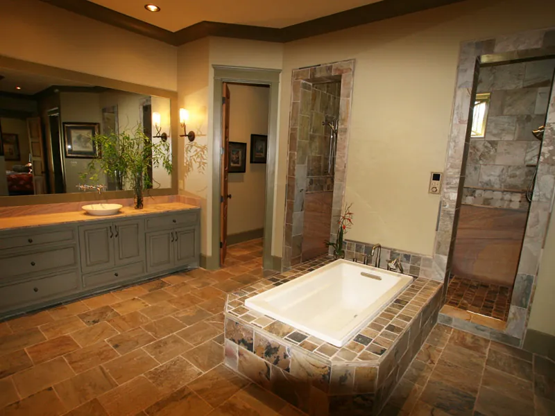 Luxury House Plan Master Bathroom Photo 01 - Dickerson Creek Rustic Home 024S-0026 - Search House Plans and More
