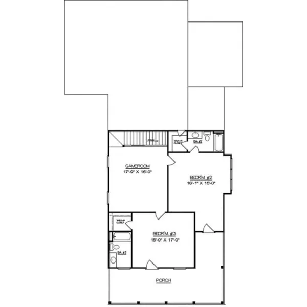 Southern House Plan Second Floor - 024D-0027 - Shop House Plans and More