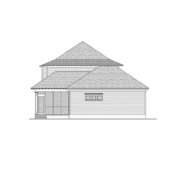 Southern House Plan Rear Elevation - 024D-0027 - Shop House Plans and More