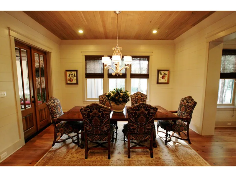 Country House Plan Dining Room Photo 01 - Cottonlane Lowcountry Home 024S-0028 - Search House Plans and More