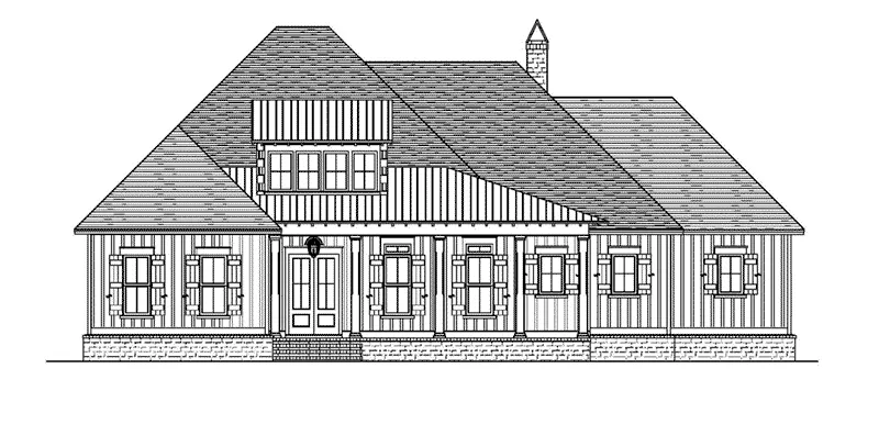 Front Elevation - Dianne Hill Lowcountry Home 024S-0029 - Search House Plans and More