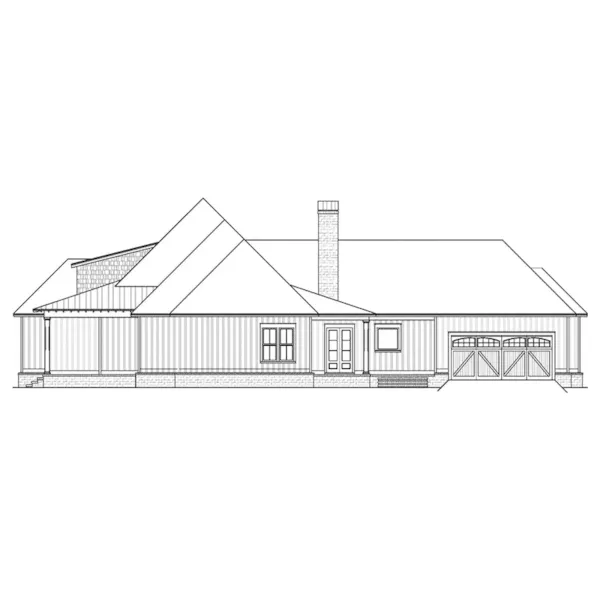 Rear Elevation - Dianne Hill Lowcountry Home 024S-0029 - Search House Plans and More