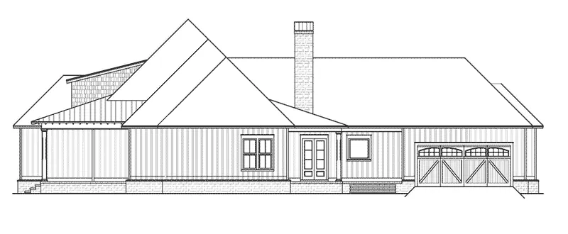 Right Elevation - Dianne Hill Lowcountry Home 024S-0029 - Search House Plans and More