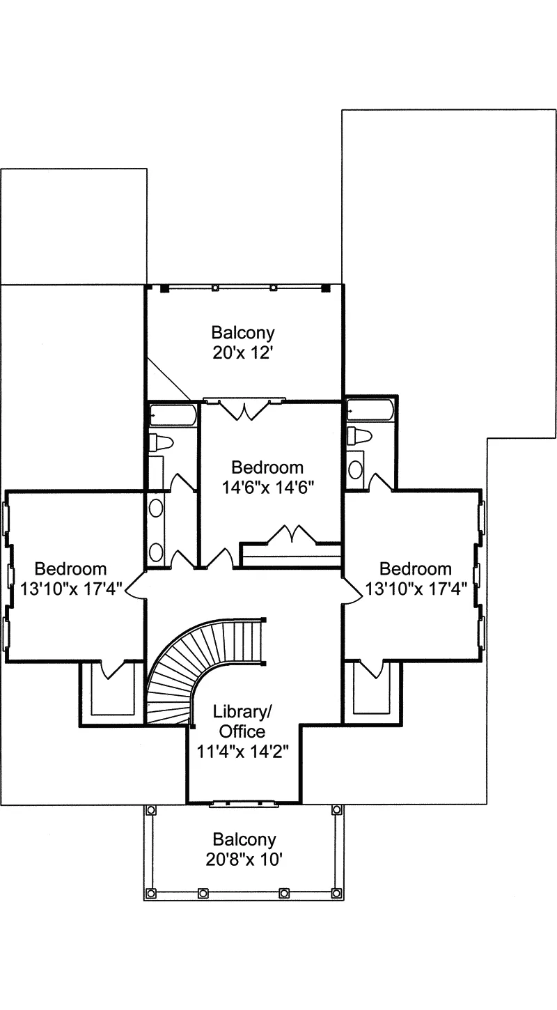 Luxury House Plan Second Floor - Highcroft Manor Luxury Home 024S-0037 - Search House Plans and More