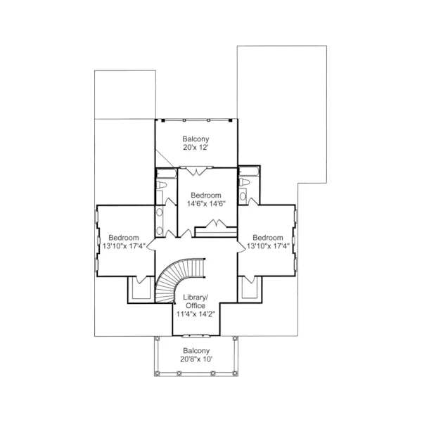 Sunbelt House Plan Second Floor - Highcroft Manor Luxury Home 024S-0037 - Search House Plans and More